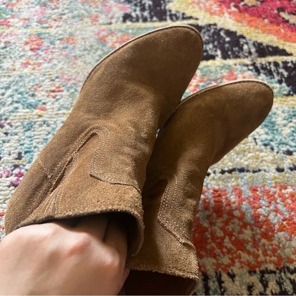 Dolce Vita Women's Ankle Boots Suede Brown Beige Size 10 - Picture 5 of 7
